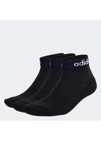 Sportsocken adidas Sportswear "LINEAR CUSHIONED ANKLE SOCKEN, 3 PAAR", Damen, Gr. XL (46/48), schwarz-wei&szlig; (schwarz, wei&szlig;), Obermaterial: 73% Baumwolle, 25% Polyester, 1% Elasthan, 1% sonstige Fasern, Socken Sportsocken