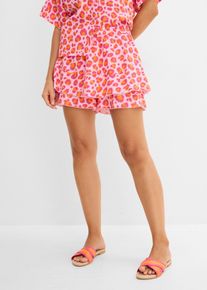 bonprix Hosenrock aus luftigem Musselin, rosa, Gr.40, Trendy Rock mit integrierter Hose aus luftigem Musselin, bedruckt, aus 100% Baumwolle,Musselin