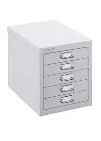 Bisley MultiDrawer 39 serie, A4, 5 laden, lichtgrijs