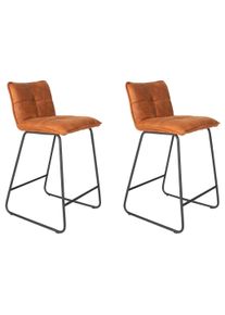 Barhocker-Set Jeremy 2er-Set ca. 44x87 cm Cognac