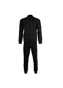 Trainingshose Emporio Armani "Trainingsanzug BASIC TERRY", Herren, Gr. XL, N-Gr, schwarz, Obermaterial: 60% Baumwolle CO. 40% Polyester PES., Hosen Trainingshose