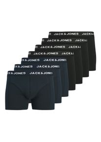 Jack & Jones Trunk JACK & JONES "JACTONY SOLID TRUNKS 7 PACK", Herren, Gr. M, 7 Stk., navy blazer pack:navy blazer, navy blazer, schwarz, schwarz, schwarz, schwarz, Jersey, Obermaterial: 95% Baumwolle, 5% Elasthan, unifarben, Unterhosen Trunk