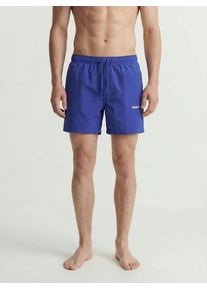 Jack & Jones Badeshorts JACK & JONES "JPSTMAUI NORREBRO SWIM SHORTS", Herren, Gr. XS, N-Gr, bluing, Web, Polyester, unifarben, Badehosen Badeshorts