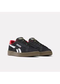 Trainingsschuh Reebok CLASSIC "CLUB C GROUNDS UK", Damen, Gr. 45, schwarz, ftwrwei&szlig;, gum, Leder, Synthetik, Schuhe Trainingsschuh