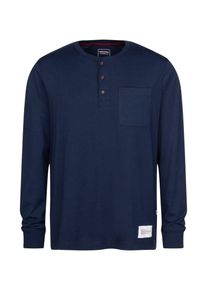 Pyjama Seidensticker "Schwarze Rose", Herren, Gr. XL, blau (navy), 50% Baumwolle, 50% Modal, unifarben, Homewear-Sets Pyjama