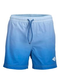 Jack & Jones Badeshorts JACK & JONES JUNIOR "JPSTMAUI HORIZON DIP DYE SWIM SHOR JNR", Kinder, Gr. 176, N-Gr, celestial blau, Web, Polyester, unifarben, Badehosen Badeshorts
