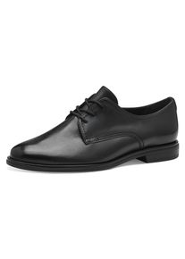 Schn&uuml;rschuh Tamaris "Melika", Damen, Gr. 37, schwarz, Leder, unifarben, Schuhe Schn&uuml;rschuh, im klassischen Design, Freizeitschuh, Halbschuh, Schn&uuml;rschuh