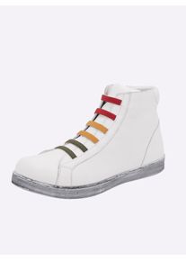 Stiefelette Andrea Conti, Damen, Gr. 41, bunt (wei&szlig;, bunt), Glattleder, Leder, Schuhe Stiefelette
