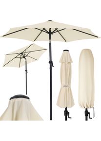Kingsleeve Parasol Fiji Beige &Oslash;200cm UV-bescherming 80+ met Zwengel