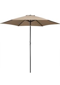 Kingsleeve Parasol Taupe Aluminium &oslash;300cm UV-bescherming 80+