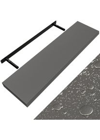 Casaria Wandplank Zwevend Mat Grijs MDF 90x23x3,8cm
