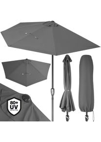 Kingsleeve Halve Parasol Antraciet UV-bescherming 80+