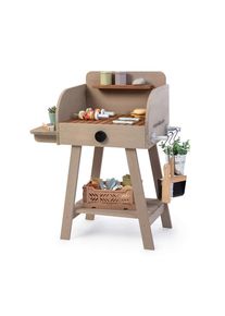 Muddy Buddy Kindergrill, Grau, Holz, Zypresse, massiv, 37x79x68 cm, EN 71, Freizeit & Co, Gartenspielzeug, Sonstiges Gartenspielzeug