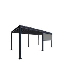 Gardenson Pergola-Rollo, Anthrazit, Metall, 360x250x10 cm, Sonnenschutz, Pavillons