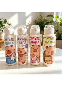 700ml Leak-Proof Durable Water Bottle Cute Capybara Water Cup with Carry Strap Portable for Sports Fitness BPA Free Perfect Gift