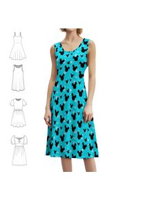 Blue Fairytale Sparkle Korean Style Casual Dress For Women Simple Daily Office Lady Dresses Castle Princess Once Upon A Time