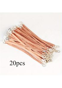 20pcs Bridge Connection Ground Wire Ground Strap Copper Cable Kit For PV Solar Distribution Box Copper Clad Aluminum Ground Wire