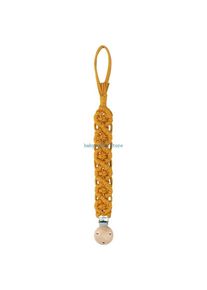 Y4UD Cotton Handmade Crochet Pacifier Chain Soft Newborn Soothing Pacifier Beech Clip Baby Chew Toy Christmas Gift