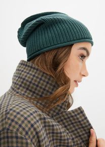 bonprix Femei Căciulă din bumbac 100%, verde, onesize