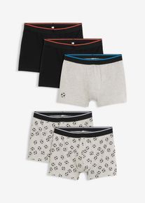 bonprix Chilot Boxer midi str&acirc;mt (set/5 buc.), negru, 8 (XXL)