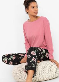 bonprix Femei Pijama din bumbac organic 100%, mov, 40/42