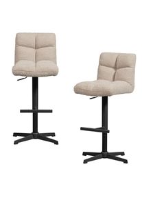 Livetastic , Sandfarben , Textil , 44x114x58 cm , Sitzfl&auml;che 360&deg; drehbar , Esszimmer, Barm&ouml;bel, Barhocker