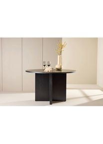 Livetastic , Schwarz , Holz , Pappel , rund , 74 cm , Esszimmer, Esszimmertische, Esstische, Esstische rund