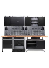 M&Ouml;BELIX M&ouml;belix , Anthrazit, Grau , Holz, Metall , Buche , 1,1 F&auml;cher , 1 Schublade(n),1 Schublade(n) Schubladen , 240x205x60 cm , T&Uuml;V-gepr&uuml;ft, FSC , Baumarkt, Werkstatteinrichtung, Werkb&auml;nke