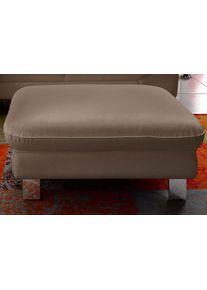 Hocker COTTA "Driver", stone, B:101cm H:43cm T:65cm, Luxus-Kunstleder;LEDER BEEFY (ein abgedecktes Spalt-Rindsleder) im Sitz, Korpus in Kunstleder;NaturLEDER (echtes Rindsleder);Kunstleder SOFTLUX;LEDER/ NaturLeder: Bitte beachten Sie, dass Lederbez&uuml;ge mehr N&auml;hte aufweisen als Stoffbez&uuml;ge., Hocker, Hocker, mit edlen Metallf&uuml;&szlig;en