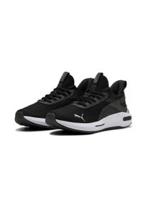 Slip-On Sneaker Puma "SOFTRIDE ENZO 5 HYPE", Damen, Gr. 47, schwarz-wei&szlig; (Puma schwarz, Puma wei&szlig;, Puma silber), Textil, Schuhe Slip-On Sneaker, leicht profilierte Gummi-Laufsohle, nicht herausnehmbare Innensohle