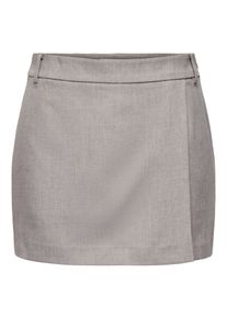 Hosenrock Only "ONLLINDA HW MEL SKORT TLR NOOS", Damen, Gr. XL, fungi detail:melange, Web, Obermaterial: 97% Polyester, 3% Elasthan, meliert, kurz, R&ouml;cke Hosenrock, Materialmix