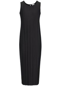 Plisseekleid Lascana, Damen, Gr. 40, N-Gr, schwarz, Jersey, Obermaterial: 88% Polyester, 12% Elasthan, unifarben, figurumspielend ca. Mitte Wade, Rundhals, Kleider Plisseekleid, in Midil&auml;nge, Tr&auml;gerkleid, Sommerkleid