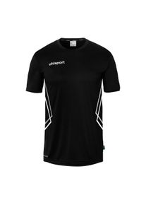 Trainingsshirt Uhlsport "Trainings-T-Shirt Equipe 29 Kids", M&auml;dchen, Gr. 140, schwarz (schwarz, wei&szlig;, steingrau), Obermaterial: 100% Polyester Pol. recyc.., Shirts Trainingsshirt