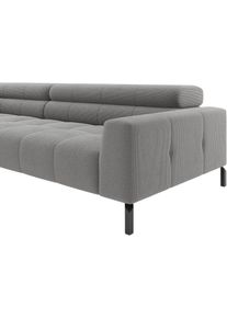 Ecksofa Home Affaire "Claya, 311 cm breit, L-Form, inkl. Kopfteilverstellung", grau, B:311cm H:71cm T:219cm, 95% Polyester, 5% Nylon, Sofas, Ecksofa, wahlweise elektrischer Sitzvorzug