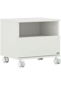 Nachtkommode Paidi "CUTIE LEA in Wei&szlig;, Schublade mit Soft-Close", off, wei&szlig;, B:48cm H:45cm T:40cm, Spanplatte, Sideboards, Nachtkommode, moderner & stabiler Nachttisch aus Holz, feststellbare Rollen