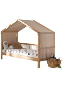Hausbett Vipack "Forrest mit hochwertiger und stabiler Verarbeitung, Made in Europe", buche natur, buche natur, buche natur, B:97,5cm H:170cm L:207,5cm, Betten, Hausbett, wahlweise ohne oder mit Textilhimmel oder Rausfallschutz
