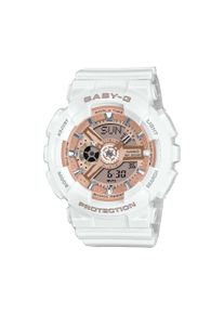 Chronograph CASIO Baby-G, rosa (wei&szlig;), Armbanduhren, Damen, Chronograph, Quarzuhr, Armbanduhr, Damenuhr, analog, digital