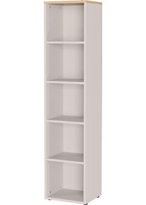 Aktenregal Germania "Lissabon", kaschmir, lindberg, eiche, nachbildung, B:45cm H:197cm T:40cm, Holzwerkstoff, Regale, Aktenregal, Verstellbare Einlegeb&ouml;den