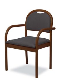 Armlehnstuhl Home Affaire "ROMA, Stuhl, Armlehnstuhl, Sessel, Komfortsessel, Made in Italy", nussbaum, schwarzgrau, nussbaum, dunkelgrau, B:58cm H:86cm T:54cm, Massivholz, St&uuml;hle, Armlehnstuhl, Stapelbar, Fleckenabweisendes Gewebe, Massivholz
