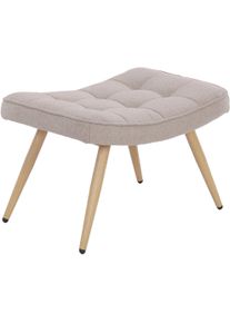 Hocker ByLiving "UTA", beige (sandfarben), B:60cm H:39cm, Hocker, Hocker, Bezug Webstoff oder Samt, Schaumstoff