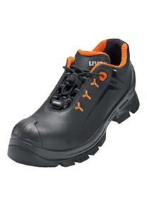 Sicherheitsschuh Uvex "2 MACSOLE Halbschuh" Gr. 39, schwarz (schwarz, orange), 39, Obermaterial: 100% Lederimitat synthLeather., Schuhe, Sicherheitsschuh