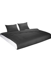 Bettw&auml;sche Fleuresse "Colours in 135x200, 155x220 oder 200x200 cm", schwarz, B/L: 200cm x 200cm, 1 Stk., 2 Stk., Mako-Satin, B/L: 80cm x 80cm, 3 Stk., Mako-Satin, Obermaterial: 100% Baumwolle, Bettw&auml;sche, Bettw&auml;sche, Bettw&auml;sche aus 100% Baumwolle, uni, mit Rei&szlig;verschluss