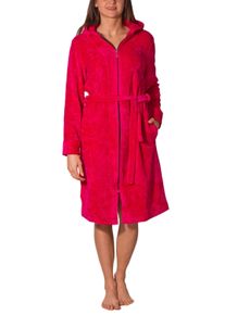 Damenbademantel AQUARTI "Bademantel Aquarti Damen Bademantel mit Rei&szlig;verschluss Lang" Gr. S, lila (amarant), S, Obermaterial: 40% Baumwolle CO. 40% Viskose CV. 20% Polyester PES., Hausm&auml;ntel, Damenbademantel