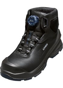 Sicherheitsstiefel Uvex "3 MACSOLE(R)" Gr. 42, schwarz (schwarz, blau), 42, Obermaterial: 100% Rindsleder Leather cow., Schuhe, Sicherheitsstiefel