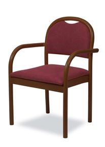 Armlehnstuhl Home Affaire "ROMA, Stuhl, Armlehnstuhl, Sessel, Komfortsessel, Made in Italy", nussbaum, bordeaux, nussbaum, bordeaux, B:58cm H:86cm T:54cm, Massivholz, St&uuml;hle, Armlehnstuhl, Stapelbar, Fleckenabweisendes Gewebe, Massivholz