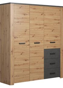Kleiderschrank Home Affaire "Ambres", artisan eiche melamin, matera melamin, B:171cm H:212cm T:60cm, Schr&auml;nke, Kleiderschrank