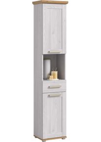 Hochschrank Welltime "COSENZA", wei&szlig; (sibiu l&auml;rche nb), B:39cm H:187cm T:34cm, FSC-zertifizierter Holzwerkstoff, Schr&auml;nke, Hochschrank, Hochschrank, Bad, Badezimmerschrank