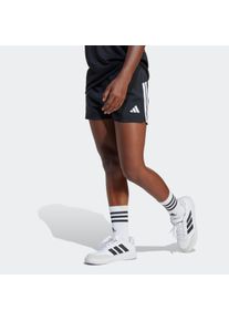 Shorts adidas Sportswear "JG TR-ES 3S SHO", Damen, Gr. 152, N-Gr, schwarz-wei&szlig; (schwarz, wei&szlig;,), Obermaterial: 100% Polyester, Hosen Shorts