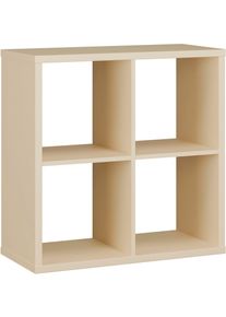 Standregal FORTE "Mauro", gelb, T:32,9cm, Holzwerkstoff, Regale, Standregal, Fachgr&ouml;&szlig;e 33x33cm, 4 F&auml;cher
