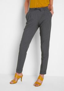 bonprix Hose mit Rundumgummizug, grau, Gr.52, Lange Hose mit Rundumgummizug und B&uuml;gelfalten